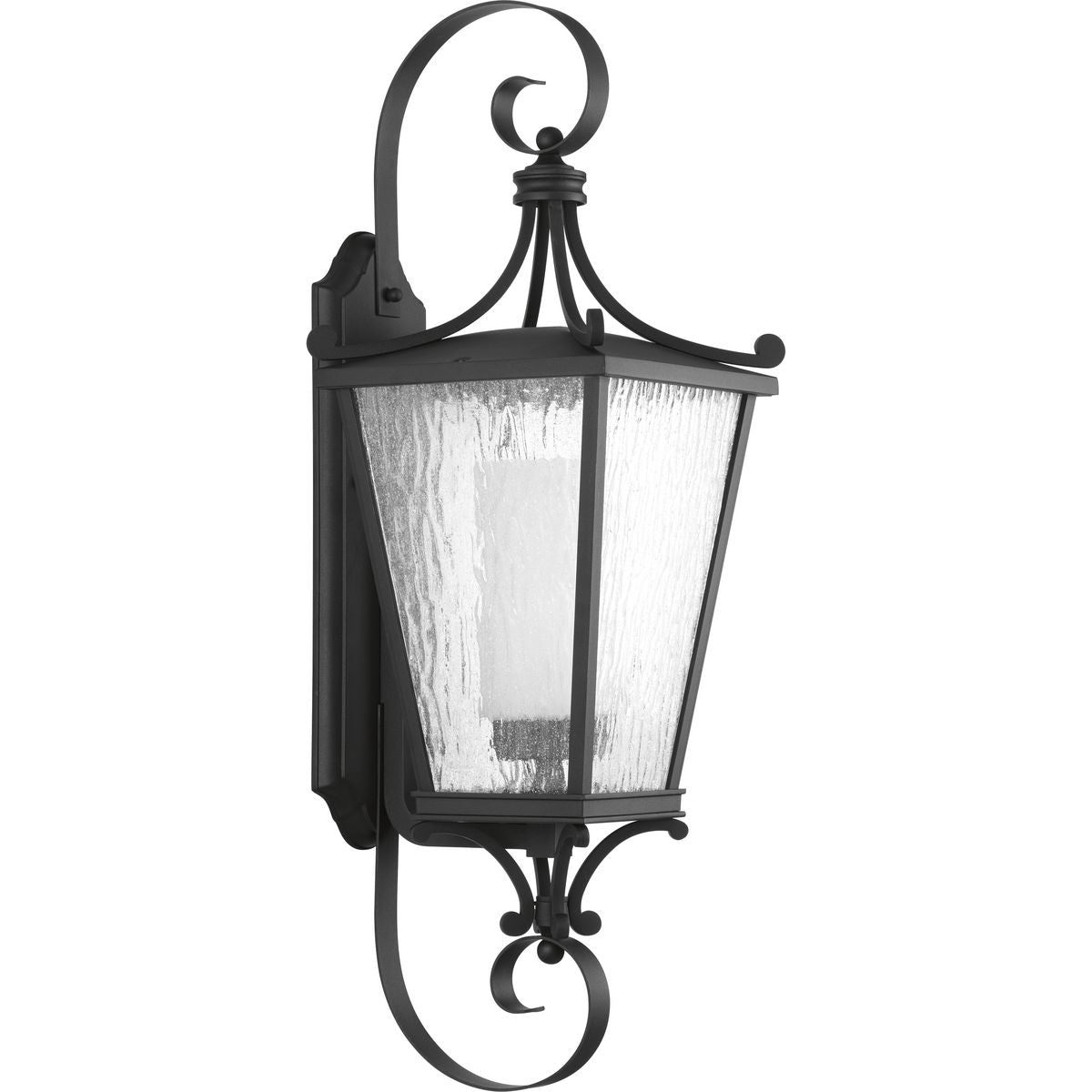 PROGRESS LIGHTING P6628-31MD Textured Black Cadence Collection Black One-Light Large Wall Lantern