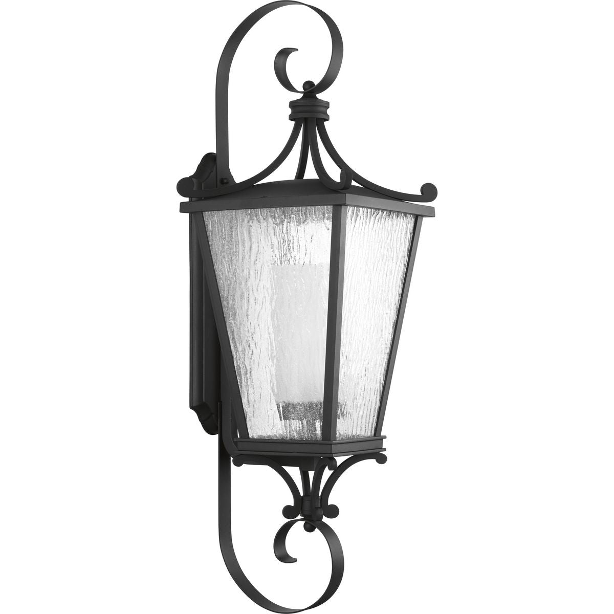 PROGRESS LIGHTING P6629-31MD Textured Black Cadence Collection Black One-Light Extra-Large Wall Lantern