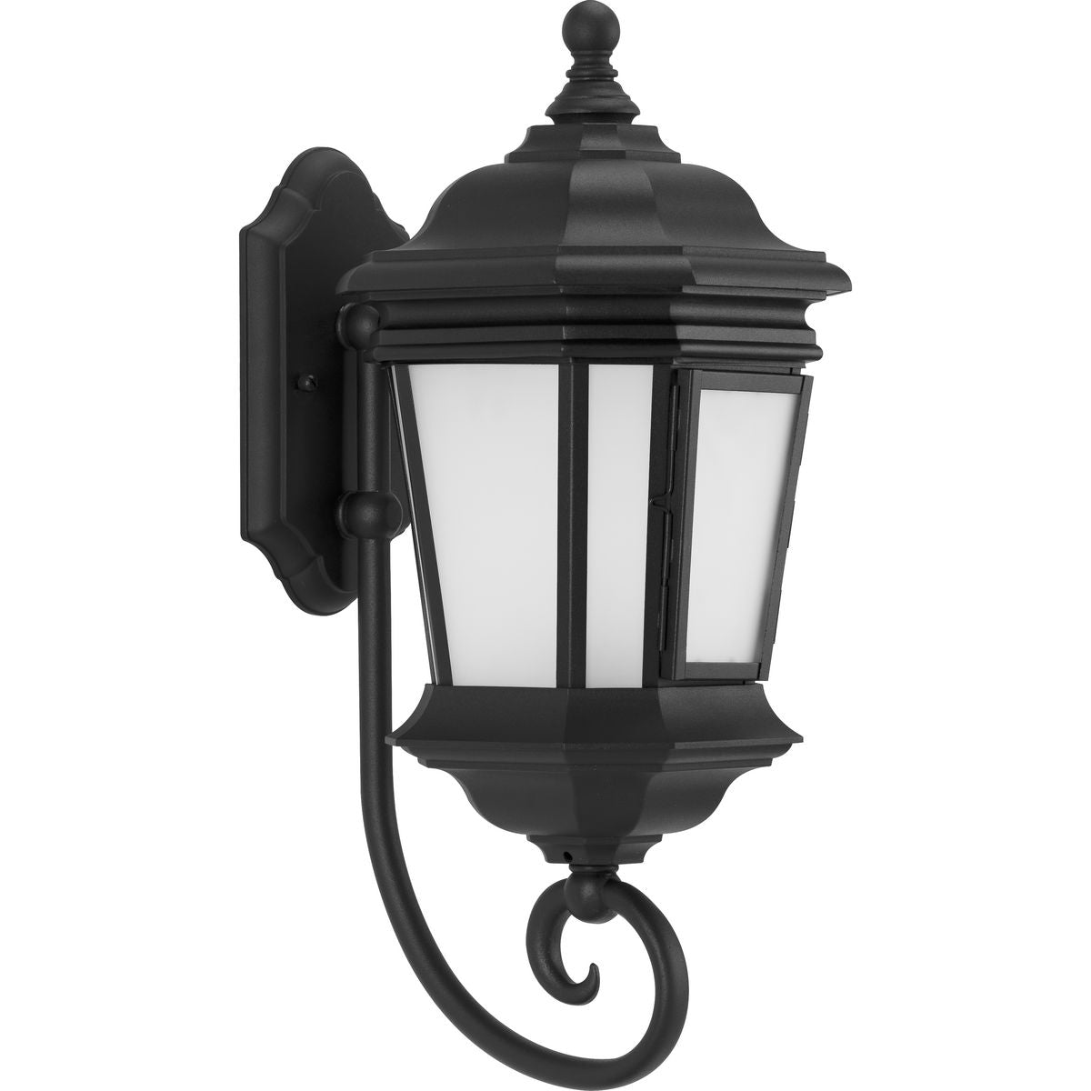 PROGRESS LIGHTING P6631-31MD Textured Black Crawford Collection Black One-Light Medium Wall Lantern