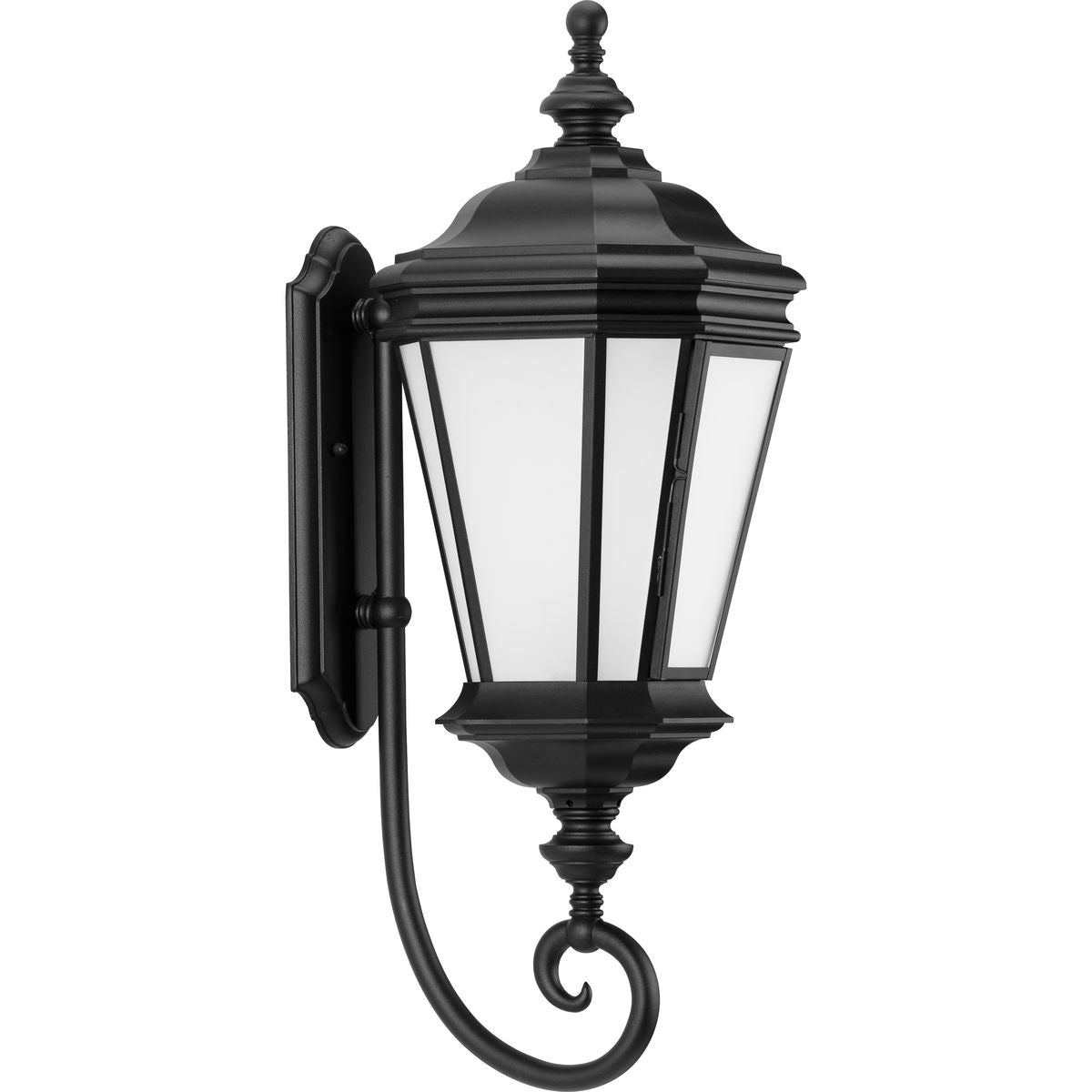 PROGRESS LIGHTING P6632-31MD Textured Black Crawford Collection Black One-Light Large Wall Lantern
