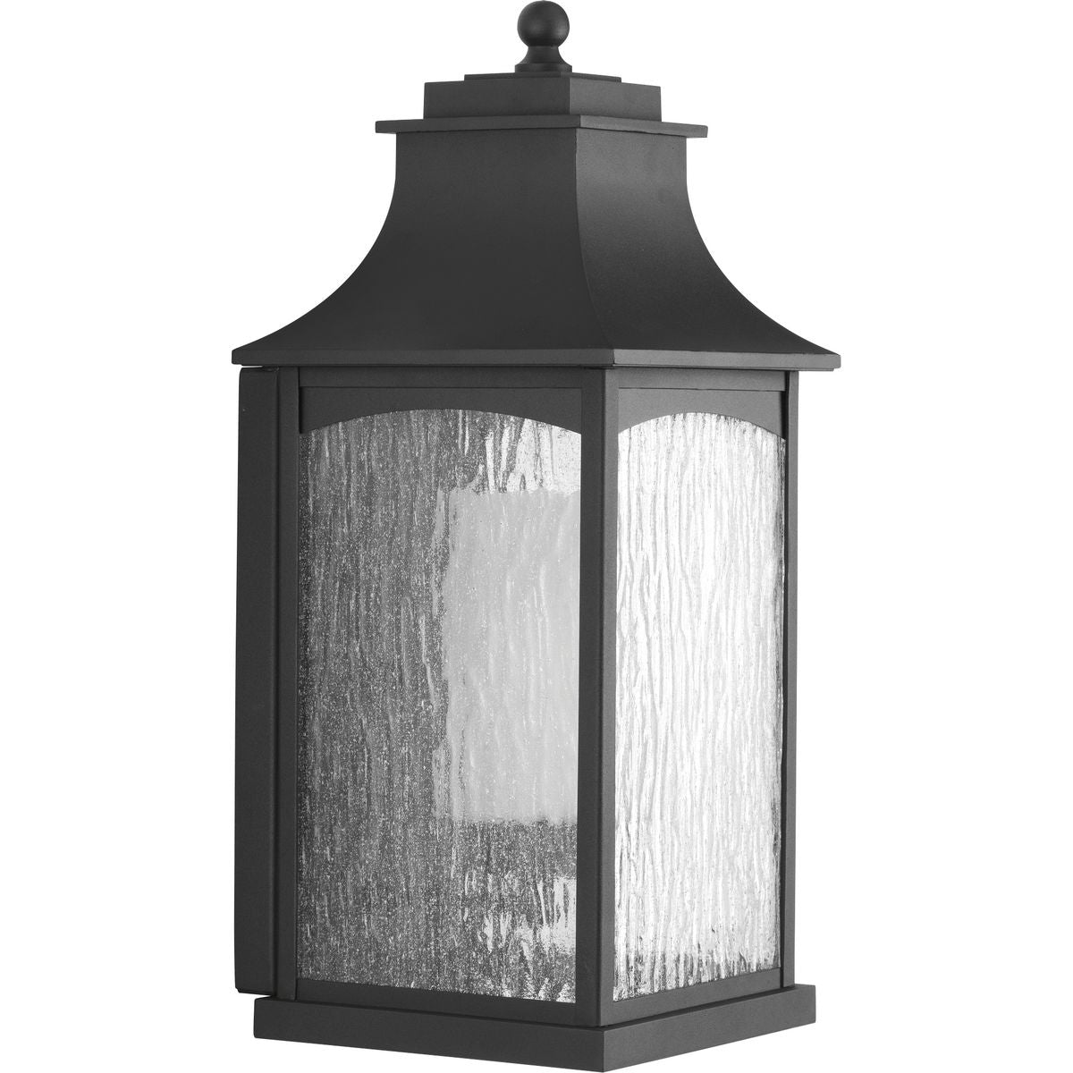 PROGRESS LIGHTING P6636-31MD Textured Black Maison Collection Black One-Light Large Wall Lantern