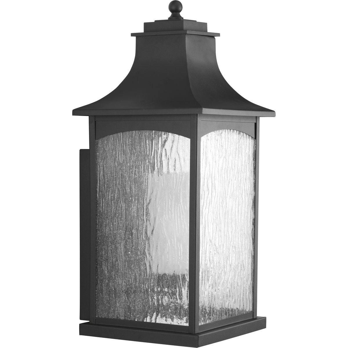 PROGRESS LIGHTING P6637-31MD Textured Black Maison Collection Black One-Light Extra-Large Wall Lantern