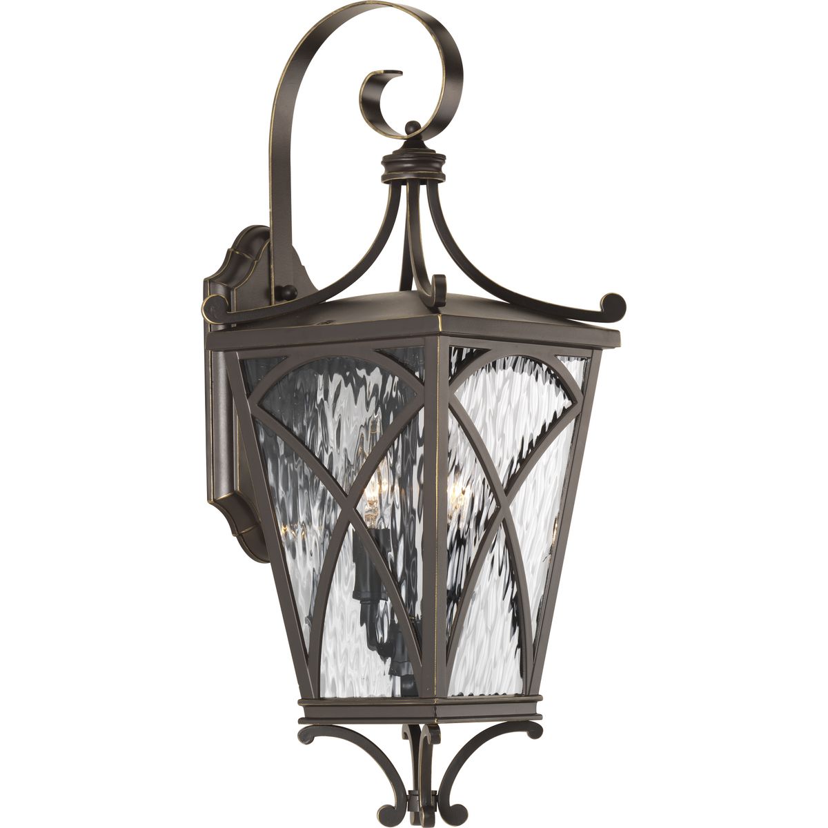 PROGRESS LIGHTING P6638-108 Oil Rubbed Bronze Cadence Collection Two-Light Medium Wall Lantern