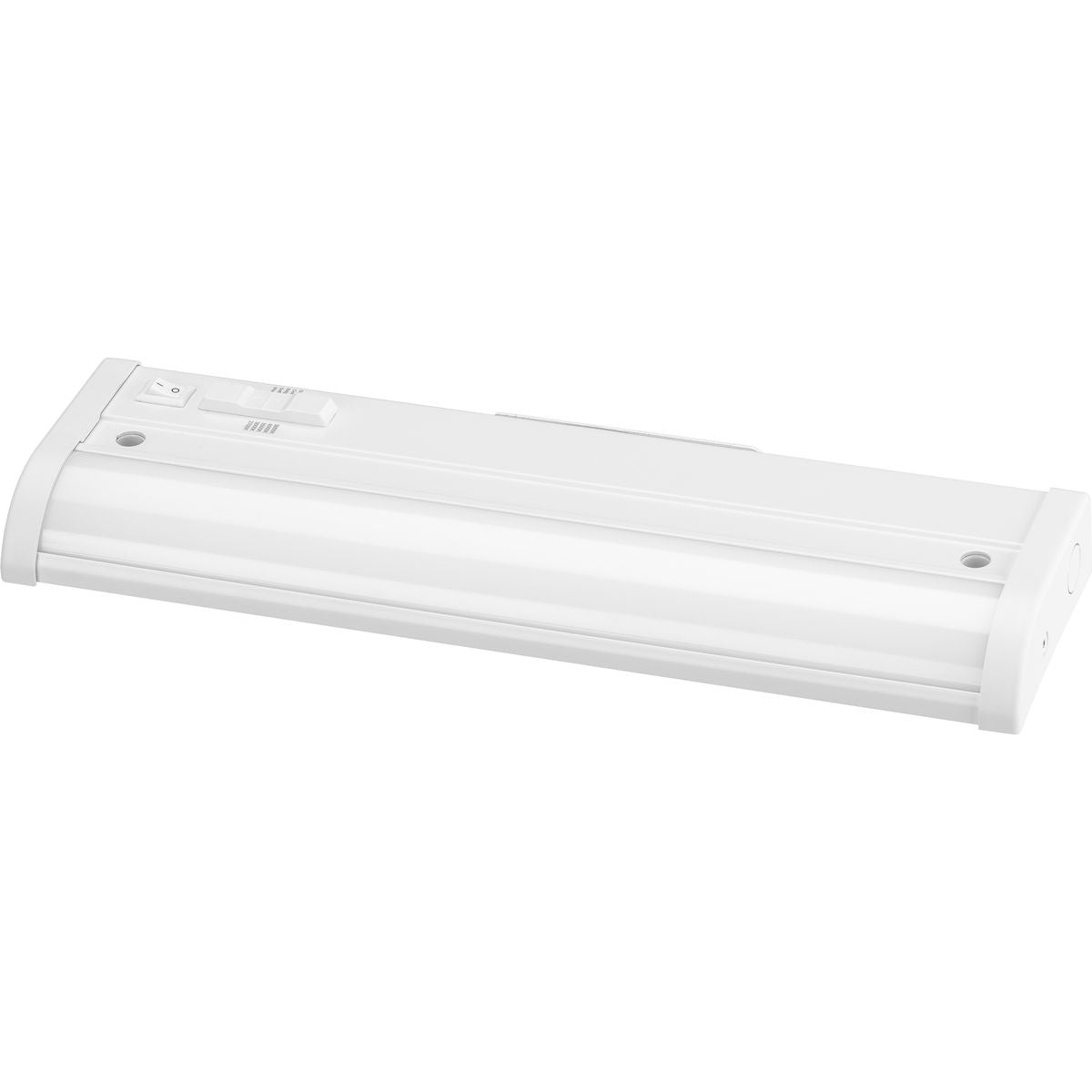 PROGRESS LIGHTING P700025-028-CS Satin White Hide-A-Lite Collection 12" LED 5-CCT Linear Undercabinet Light