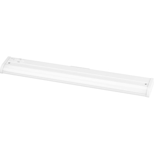 PROGRESS LIGHTING P700027-028-CS Satin White Hide-A-Lite Collection 24" LED 5-CCT Linear Undercabinet Light