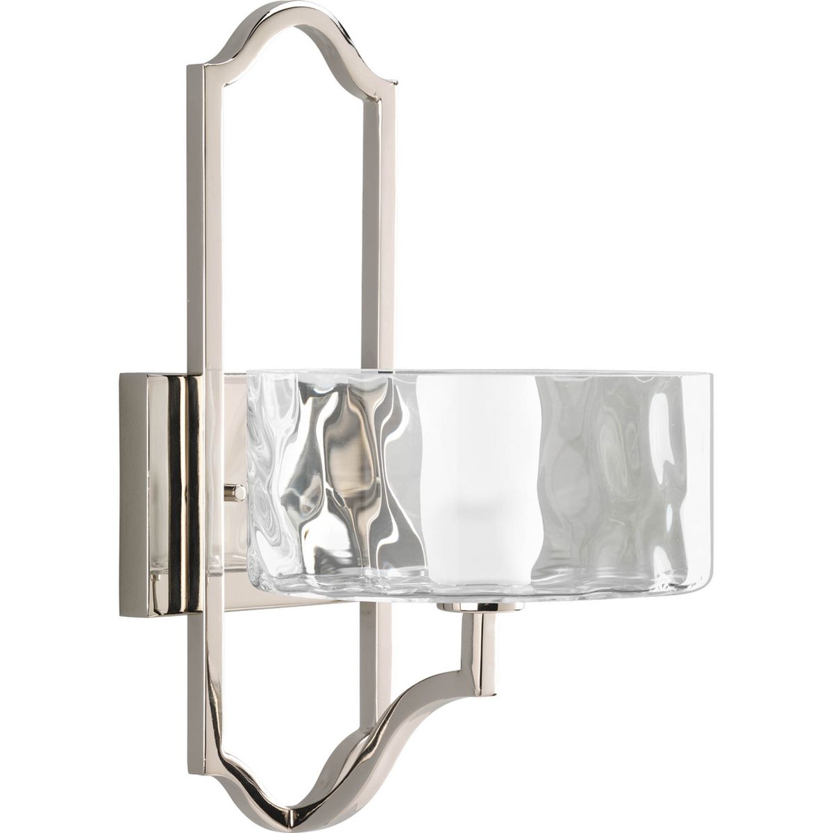 PROGRESS LIGHTING P7046-104WB Polished Nickel Caress Collection One-Light Wall Sconce