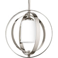 PROGRESS LIGHTING P7077-104 Polished Nickel Equinox Collection One-Light Small Foyer Lantern