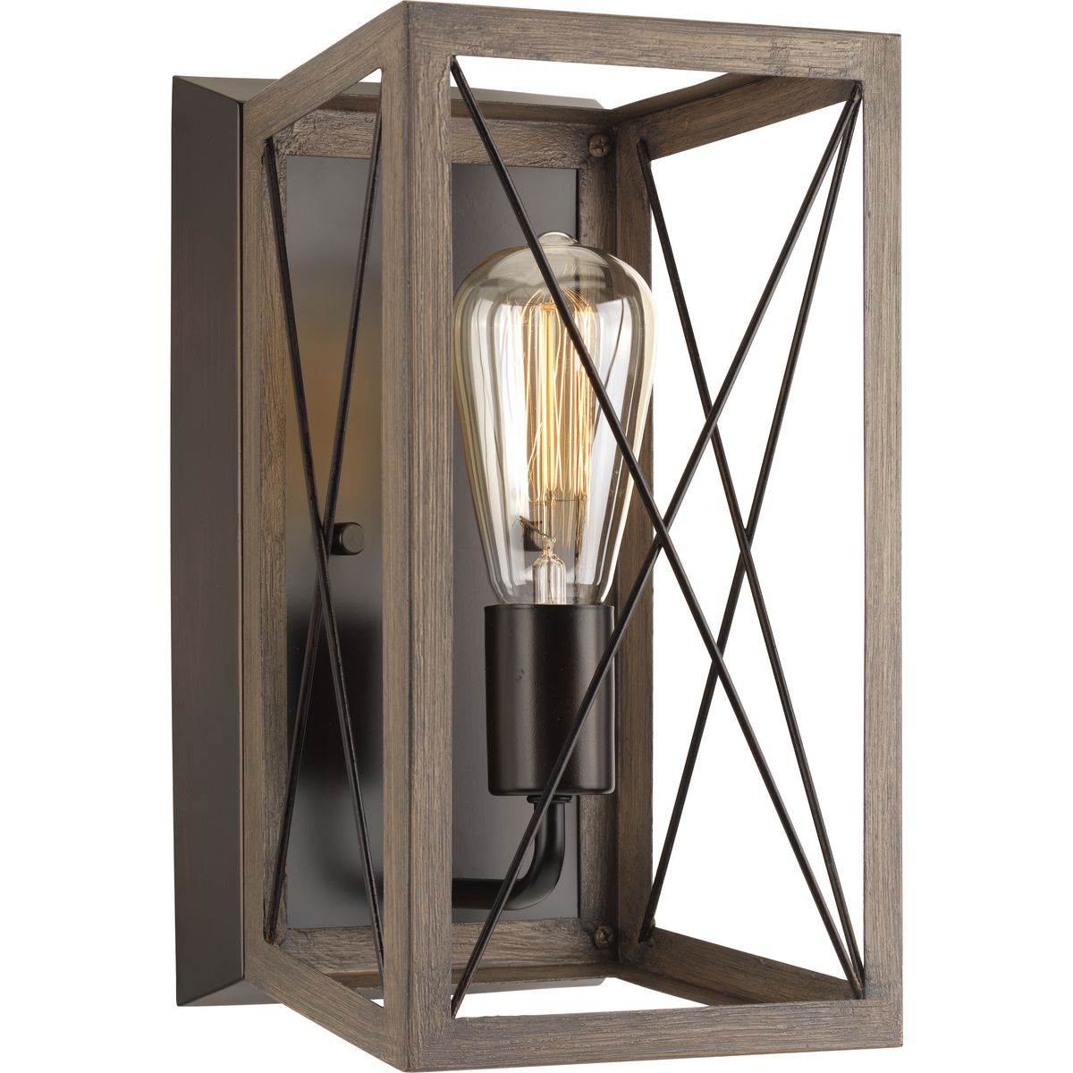 PROGRESS LIGHTING P710012-020 Antique Bronze Briarwood Collection One-Light Wall Sconce