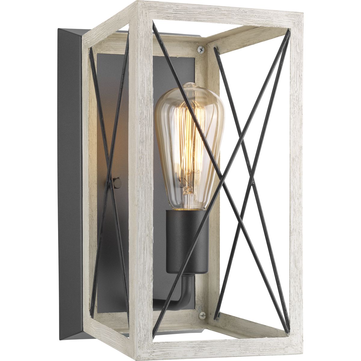 PROGRESS LIGHTING P710012-143 Graphite Briarwood Collection One-Light Wall Sconce