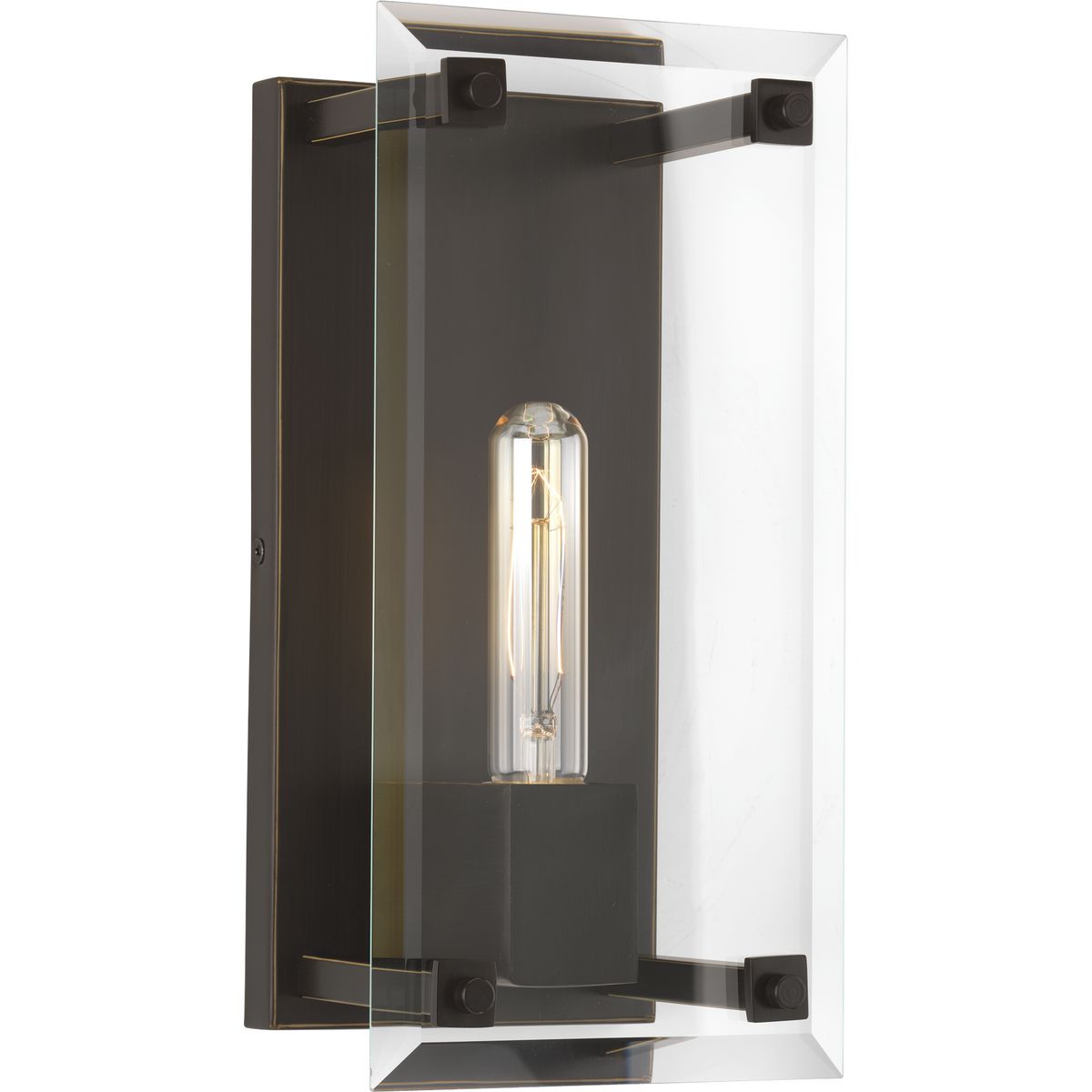 PROGRESS LIGHTING P710017-020 Antique Bronze Hobbs Collection One-Light Wall Sconce