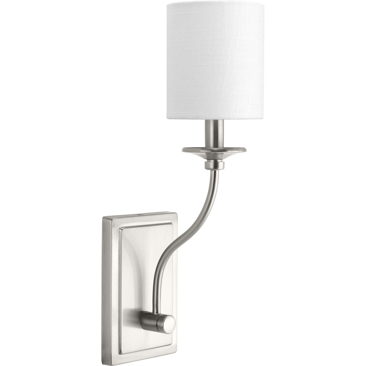 PROGRESS LIGHTING P710018-009 Brushed Nickel Bonita Collection Brushed Nickel One-Light Wall Sconce