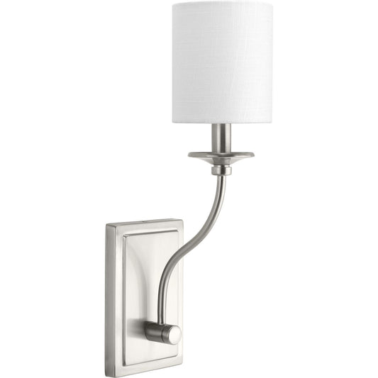 PROGRESS LIGHTING P710018-009 Brushed Nickel Bonita Collection Brushed Nickel One-Light Wall Sconce