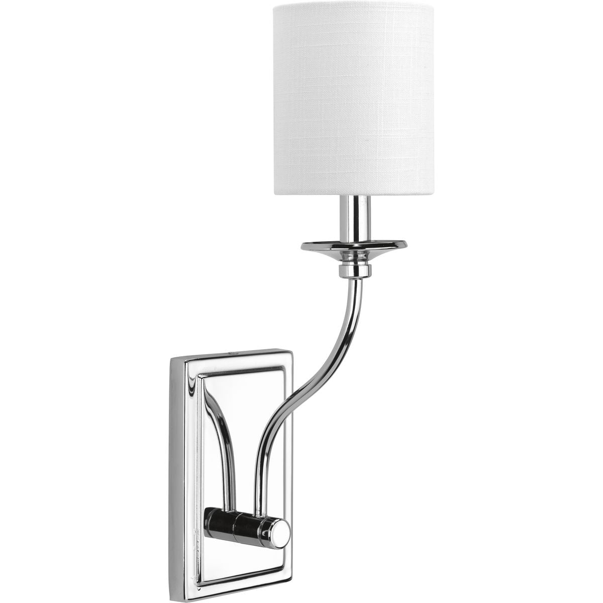 PROGRESS LIGHTING P710018-015 Polished Chrome Bonita Collection Polished Chrome One-Light Wall Sconce