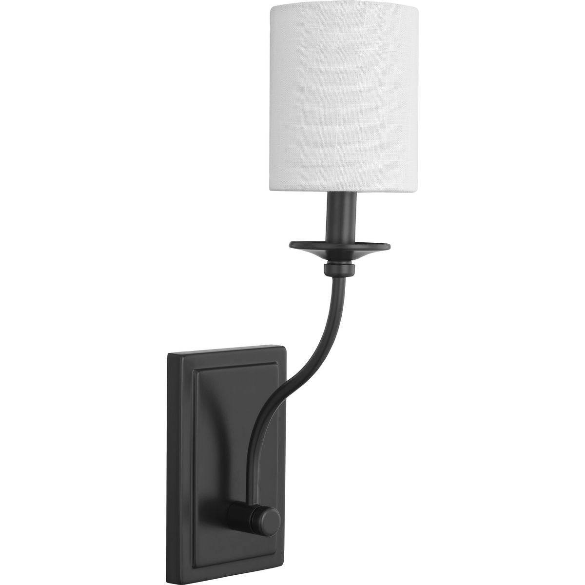 PROGRESS LIGHTING P710018-031 Matte Black Bonita Collection Black One-Light Wall Sconce
