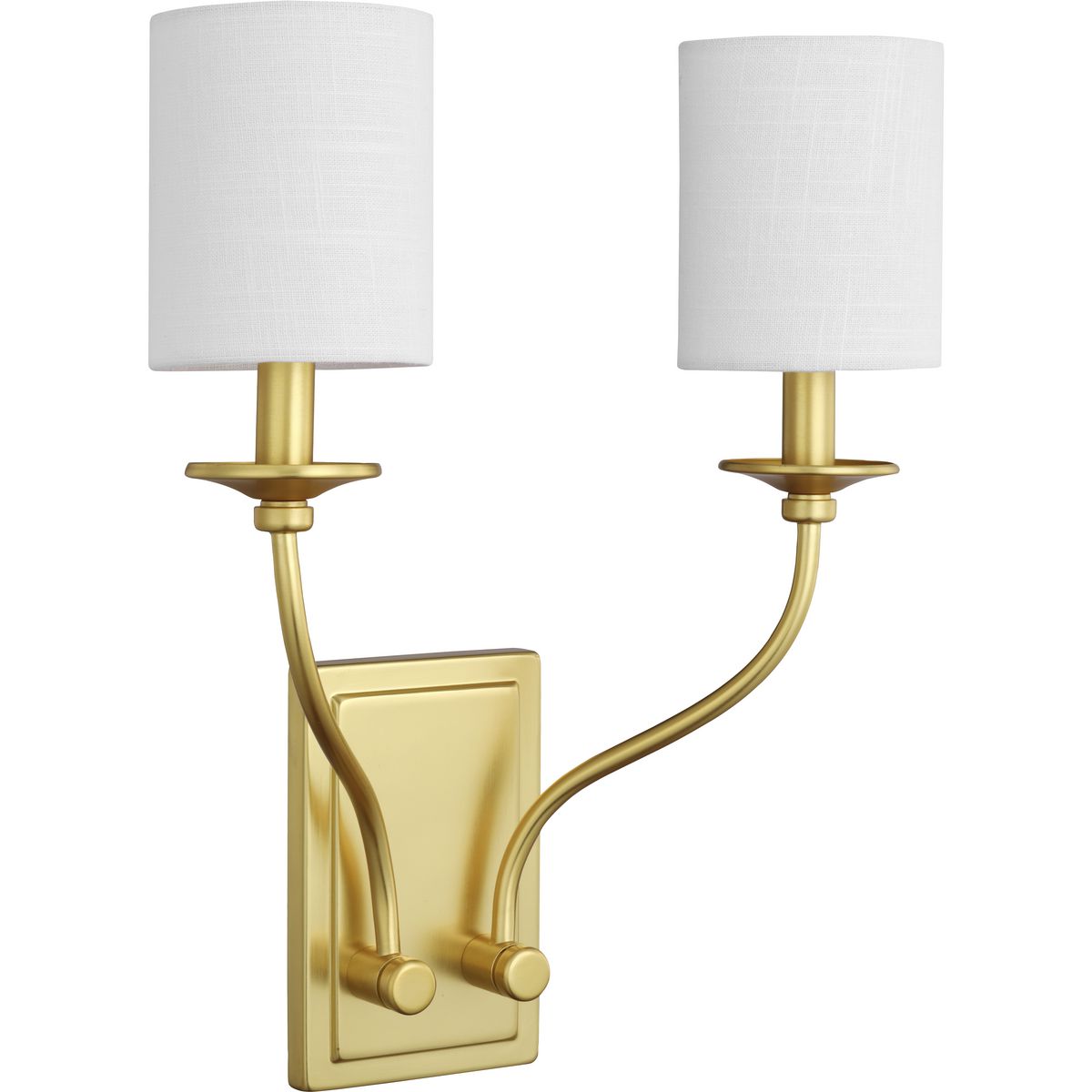 PROGRESS LIGHTING P710019-012 Satin Brass Bonita Collection Satin Brass Two-Light Wall Sconce
