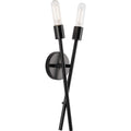 PROGRESS LIGHTING P710027-31M Matte Black Astra Collection Two-Light 18" Matte Black Modern Wall Bracket
