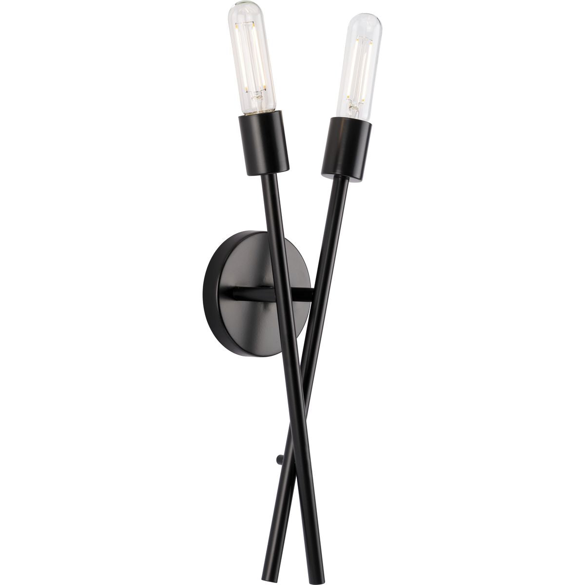 PROGRESS LIGHTING P710027-31M Matte Black Astra Collection Two-Light 18" Matte Black Modern Wall Bracket