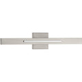 PROGRESS LIGHTING P710052-009-30 Brushed Nickel Planck LED Collection Two-Light LED Wall Sconce, Brushed Nickel Finish