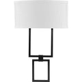 PROGRESS LIGHTING P710054-031-30 Matte Black LED Shaded Sconce Collection Black One-Light Square Wall Sconce