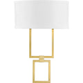 PROGRESS LIGHTING P710054-109-30 Brushed Bronze LED Shaded Sconce Collection Brushed Bronze One-Light Square Wall Sconce