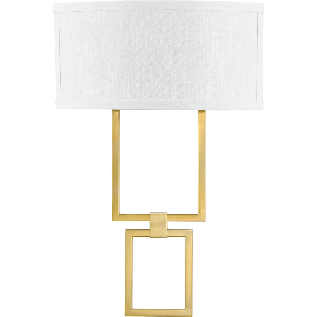 PROGRESS LIGHTING P710054-109-30 Brushed Bronze LED Shaded Sconce Collection Brushed Bronze One-Light Square Wall Sconce