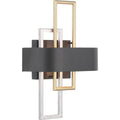 PROGRESS LIGHTING P710057-031 Matte Black Adagio Collection Two-Light Wall Sconce