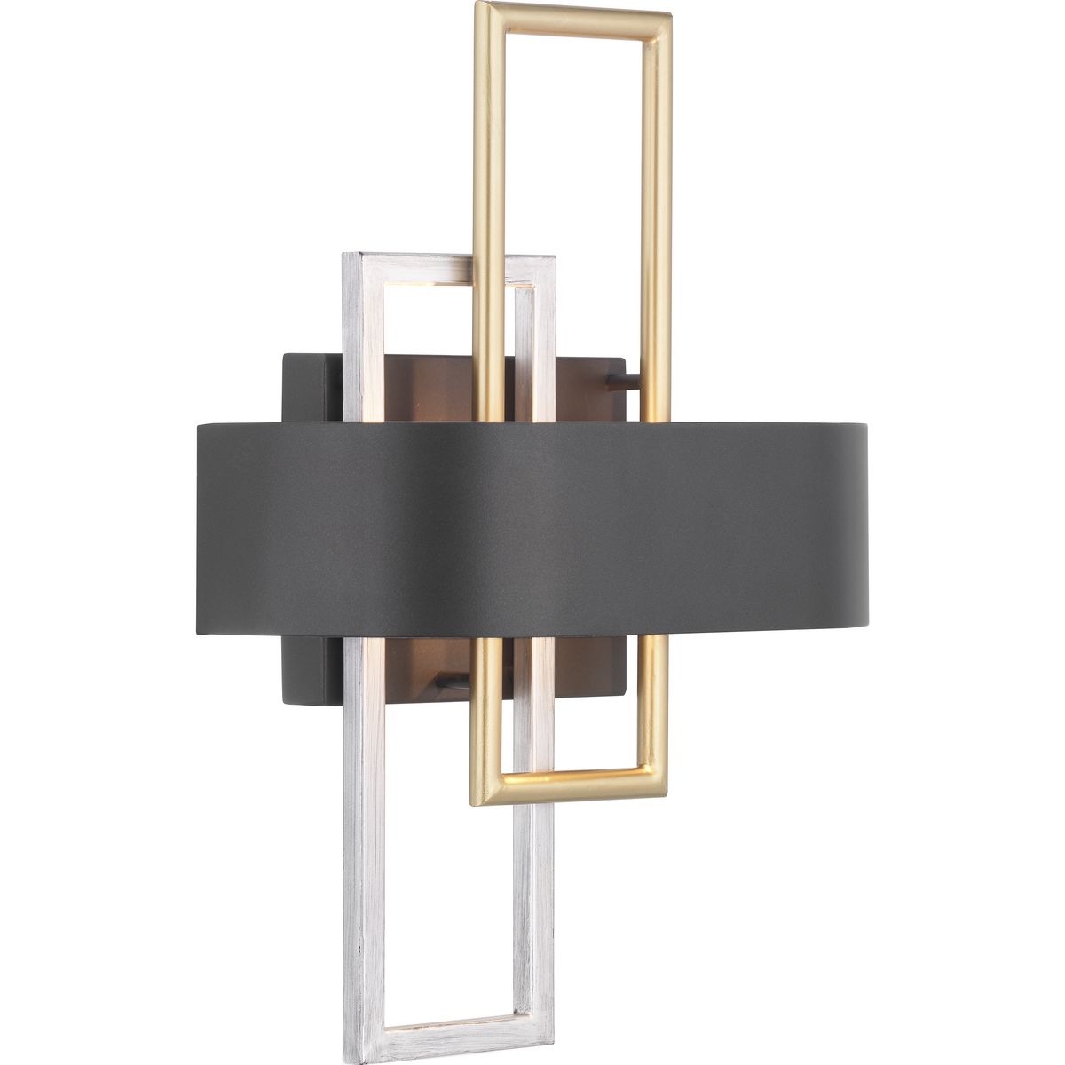 PROGRESS LIGHTING P710057-031 Matte Black Adagio Collection Two-Light Wall Sconce