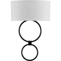 PROGRESS LIGHTING P710058-031-30 Matte Black LED Shaded Sconce Collection Black One-Light Circle LED Wall Sconce