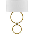 PROGRESS LIGHTING P710058-109-30 Brushed Bronze LED Shaded Sconce Collection Brushed Bronze One-Light Circle LED Wall Sconce