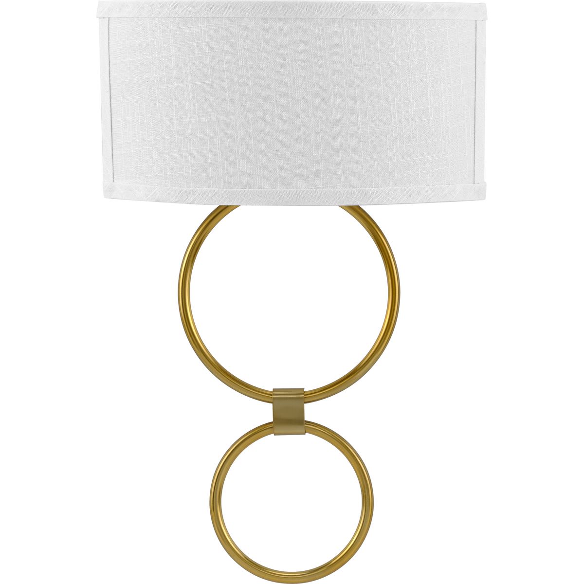 PROGRESS LIGHTING P710058-109-30 Brushed Bronze LED Shaded Sconce Collection Brushed Bronze One-Light Circle LED Wall Sconce