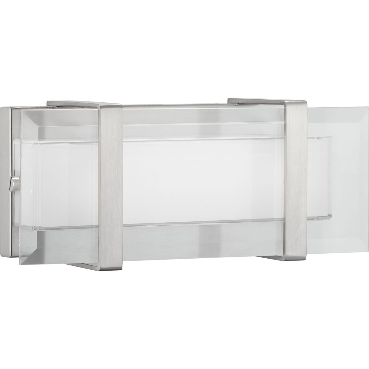 PROGRESS LIGHTING P710061-009-30 Brushed Nickel Miter LED Collection 12-1/4" LED Wall Sconce