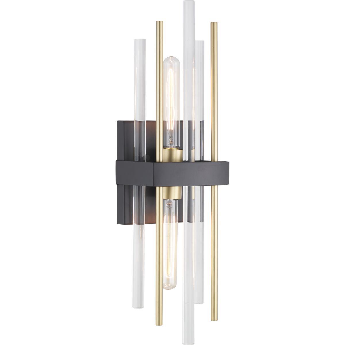 PROGRESS LIGHTING P710063-031 Matte Black Orrizo Collection Two-Light Wall Sconce