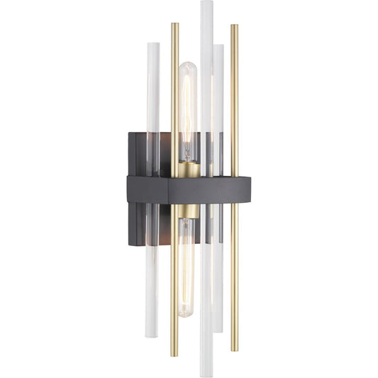 PROGRESS LIGHTING P710063-031 Matte Black Orrizo Collection Two-Light Wall Sconce