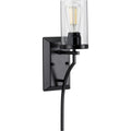 PROGRESS LIGHTING P710073-031 Matte Black Lassiter Collection Black One-Light Wall Bracket