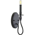 PROGRESS LIGHTING P710074-031 Matte Black Durrell Collection One-Light Black Wall Bracket