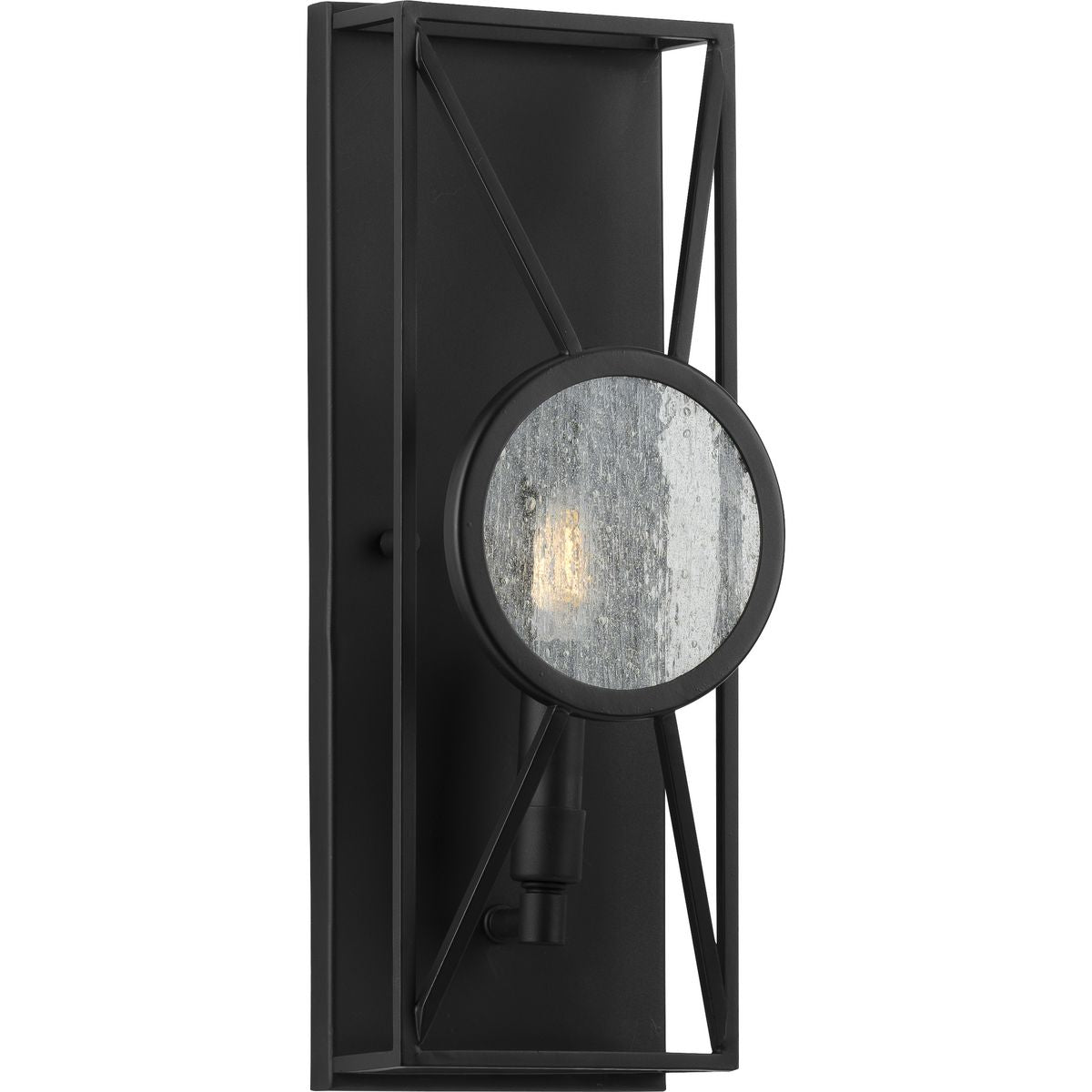 PROGRESS LIGHTING P710076-031 Matte Black Cumberland Collection One-Light Black Wall Sconce