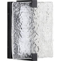 PROGRESS LIGHTING P710080-031-30 Matte Black LED Stone Glass Sconce Collection Black ADA Wall Sconce