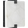 PROGRESS LIGHTING P710081-031-30 Matte Black LED Alabaster Stone Black ADA Wall Sconce