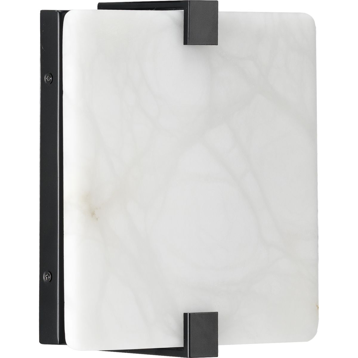 PROGRESS LIGHTING P710081-031-30 Matte Black LED Alabaster Stone Black ADA Wall Sconce