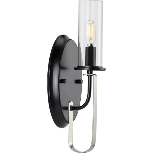 PROGRESS LIGHTING P710082-031 Matte Black Riley Collection Black One-Light Wall Bracket