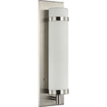 PROGRESS LIGHTING P710088-009 Brushed Nickel Hartwick Collection Brushed Nickel One-Light Wall Sconce