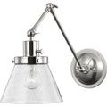 PROGRESS LIGHTING P710094-009 Brushed Nickel Hinton Collection Brushed Nickel Swing Arm Wall Light