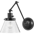 PROGRESS LIGHTING P710094-031 Matte Black Hinton Collection Black Swing Arm Wall Light