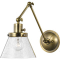 PROGRESS LIGHTING P710094-163 Vintage Brass Hinton Collection Vintage Brass Swing Arm Wall Light
