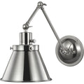 PROGRESS LIGHTING P710095-009 Brushed Nickel Hinton Collection Brushed Nickel Swing Arm Wall Light