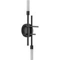 PROGRESS LIGHTING P710103-031-30 Matte Black Quadrant LED Collection Two-Light Matte Black Modern Style Wall Light