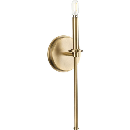 PROGRESS LIGHTING P710106-163 Vintage Brass Elara Collection One-Light New Traditional Vintage Brass Wall Light