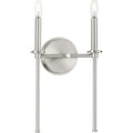 PROGRESS LIGHTING P710107-009 Brushed Nickel Elara Collection Two-Light New Traditional Brushed Nickel Wall Light