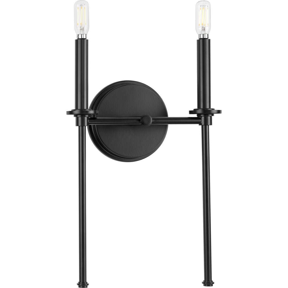 PROGRESS LIGHTING P710107-31M Matte Black Elara Collection Two-Light New Traditional Matte Black Wall Light