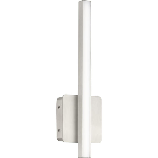 PROGRESS LIGHTING P710110-009-CS Brushed Nickel Phase 4 Collection 16 in. Brushed Nickel Small Modern Integrated 3CCT Integrated LED Linear Vanity Light